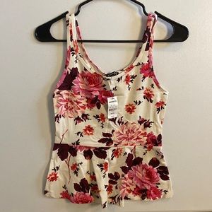 EXPRESS Floral Peplum Tank